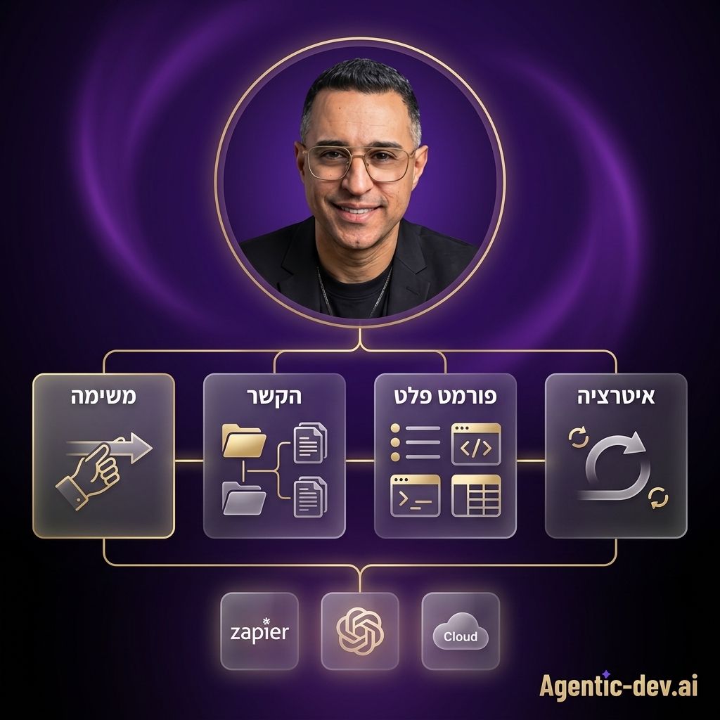 טבלת עבודה מקצועית לכתיבת הנחיות יעילות ל-AI