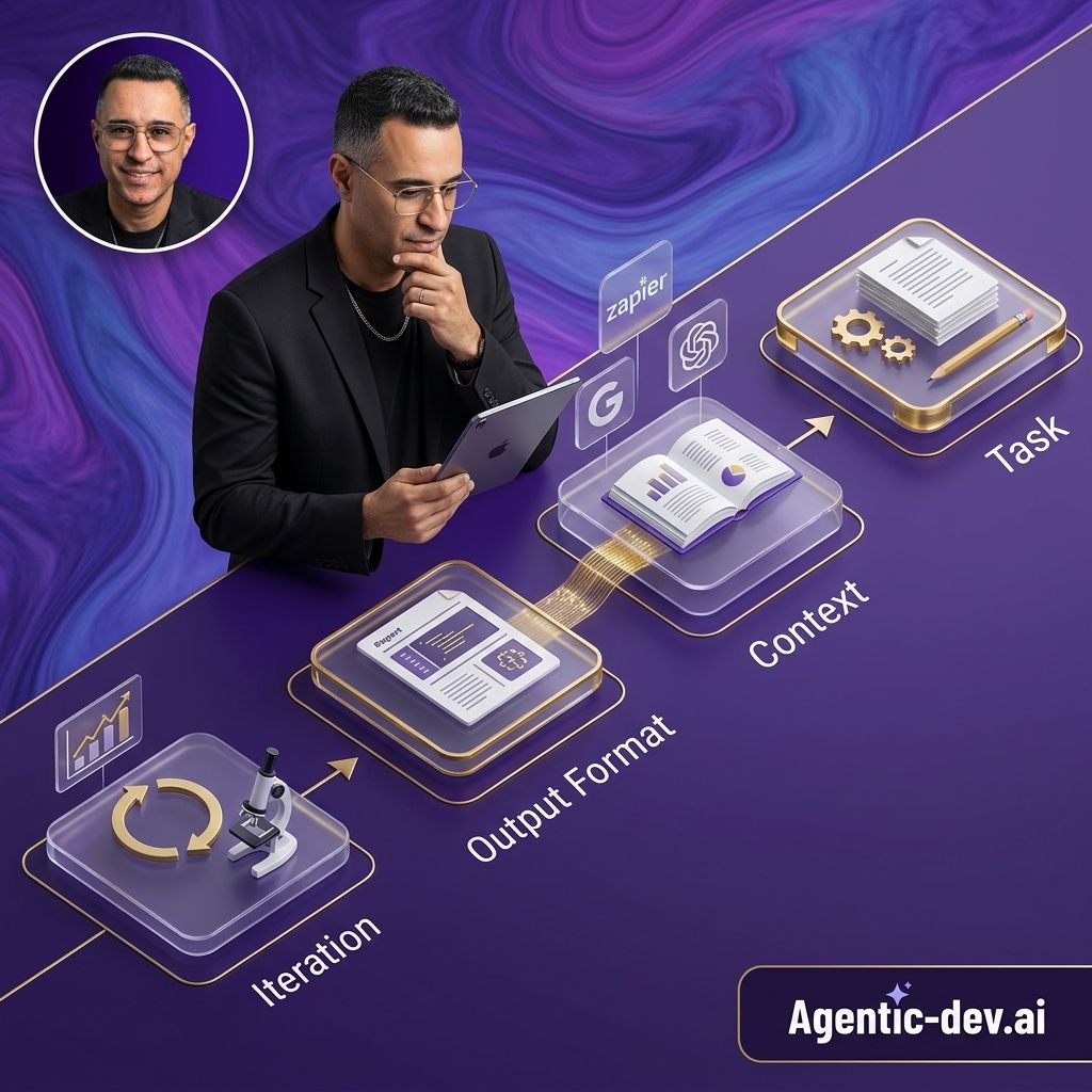 טבלת עבודה מקצועית לכתיבת הנחיות יעילות ל-AI