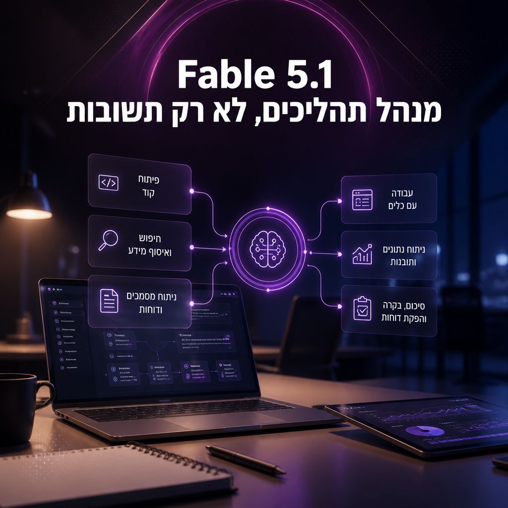 Fable 5.1 מנהל תהליך רב־שלבי בפיתוח תוכנה ובמחקר