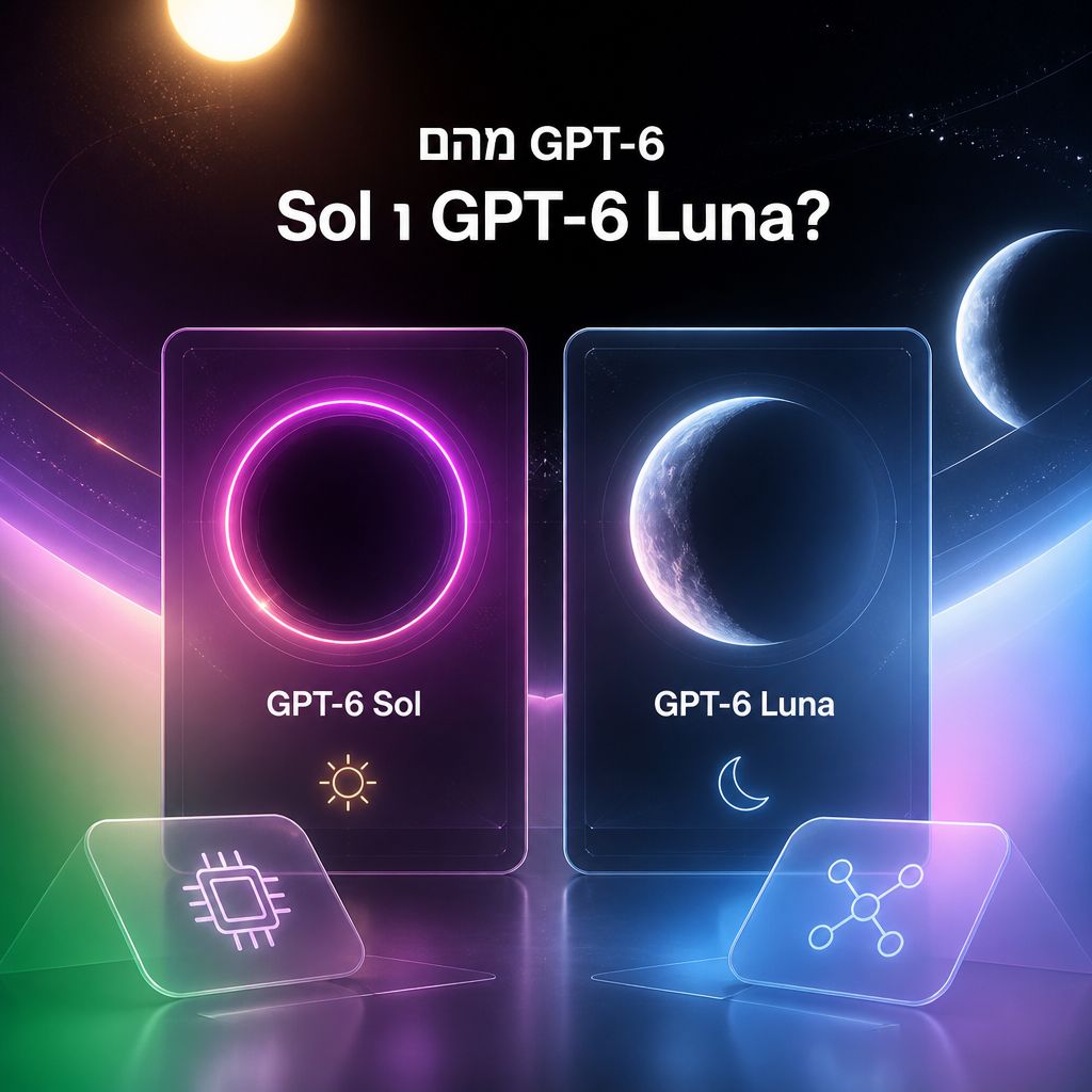 GPT‑6 Sol and Luna: בינה מתקדמת במחיר שמתאים לעבודה יומיומית — מהם GPT‑6 Sol ו-GPT‑6 Luna?